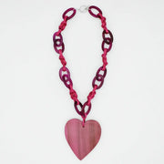 SYLCA  Pink Heartstrings Statement Necklace