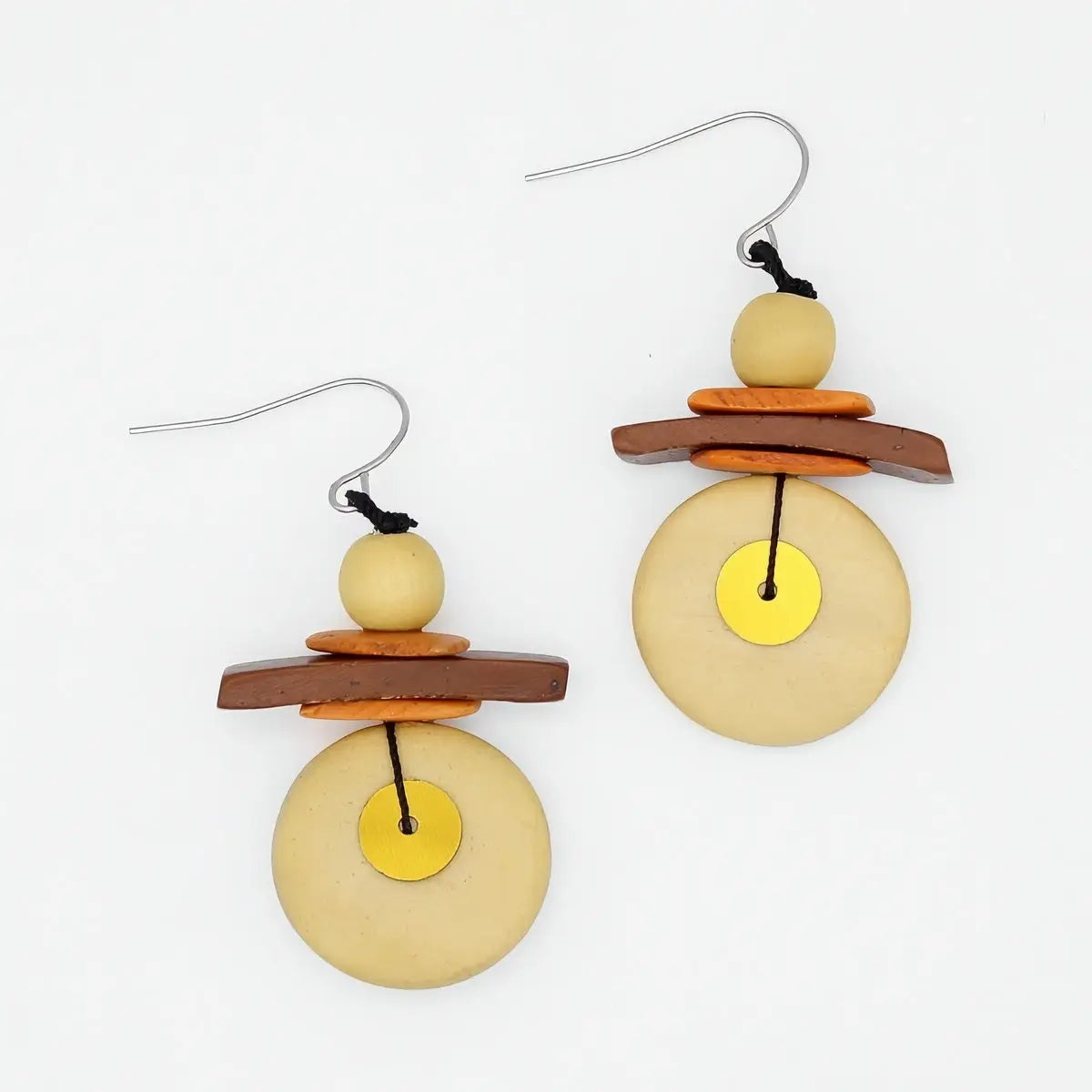 SYLCA Assuta Butter Yellow Drop Earrings