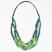 SYLCA Green Harmony Statement Beaded Necklace