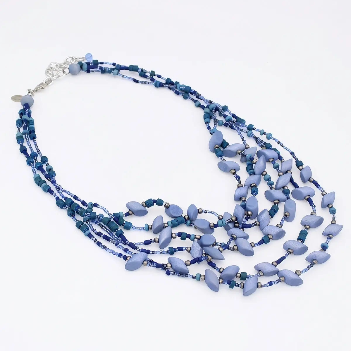 SYLCA Blue Reverie Mixed Bead Necklace