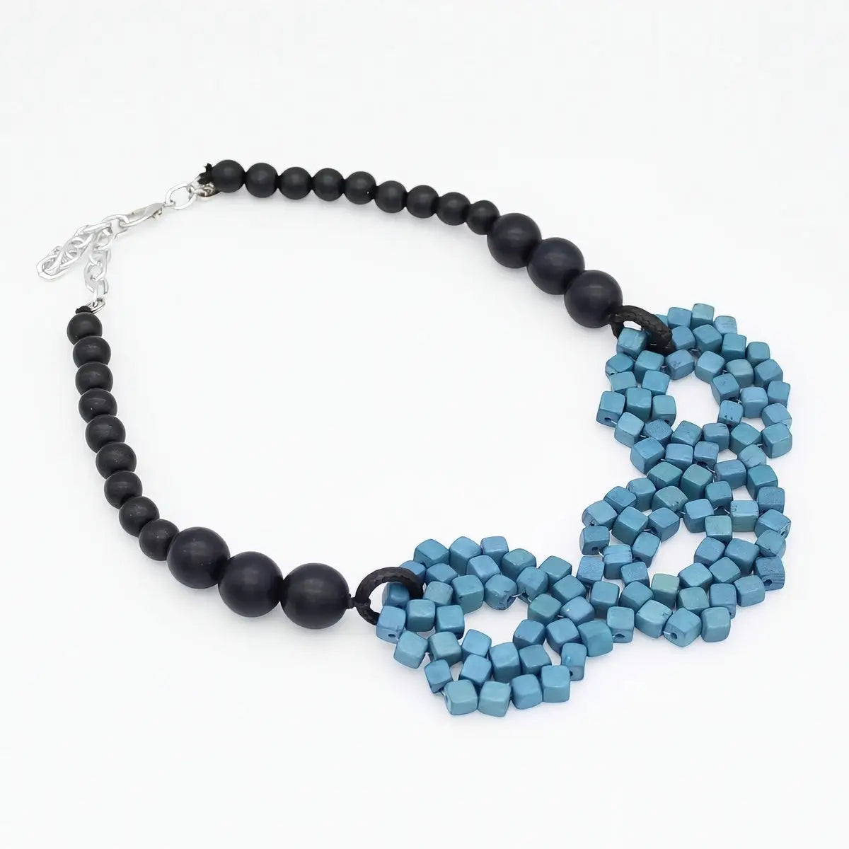 SYLCA Ocean Blue Mosaic Statement Necklace - SD26N20 - OCEAN BLUE