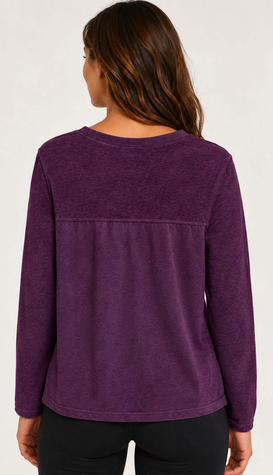Prairie Cotton by CMC Heather Stretch Terry Contrast Crew Sweatshirt - HST706
