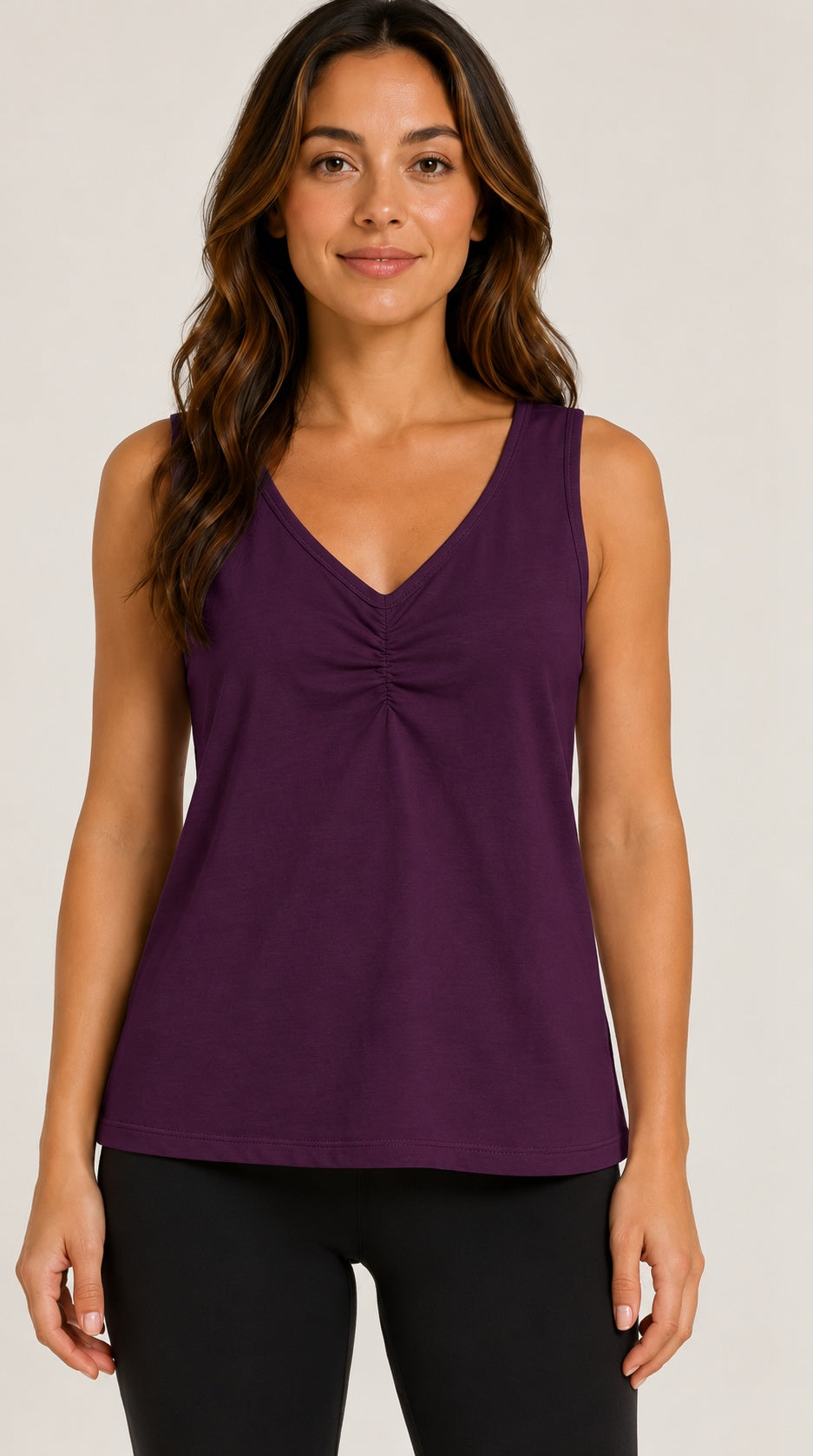 Prairie Cotton by CMC Stretch Terry Ruched Tank Top - ST796