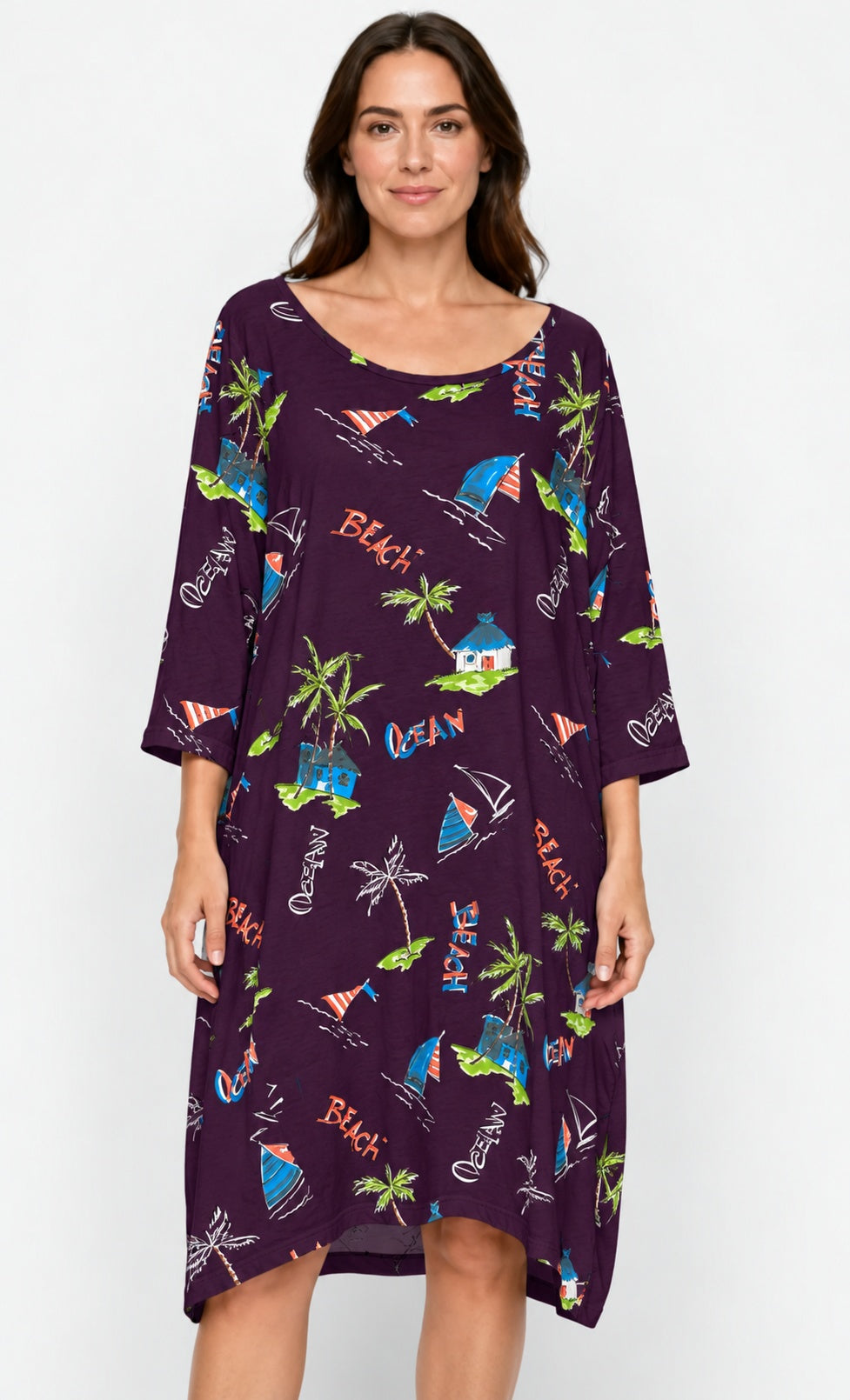 Prairie Cotton by CMC Printed Tulip Dress - OC956/P - JERSEY OCEAN CARIBE