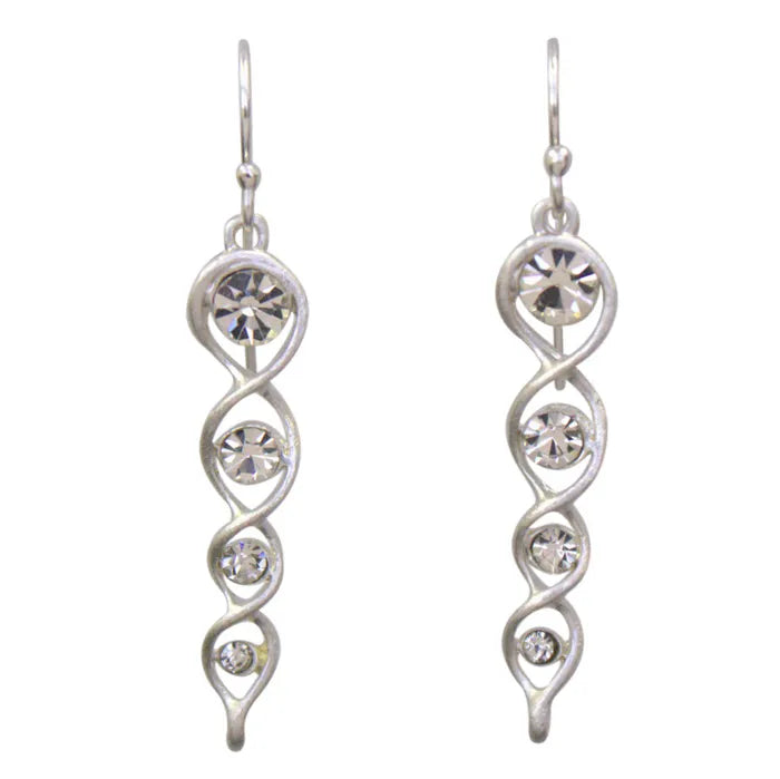 Takobia Twist Drop with Crystal Earring - 2037