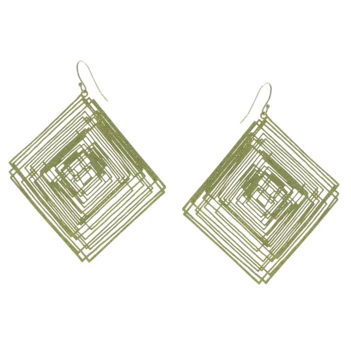Takobia Gold Diamond Maze Earring - 2637