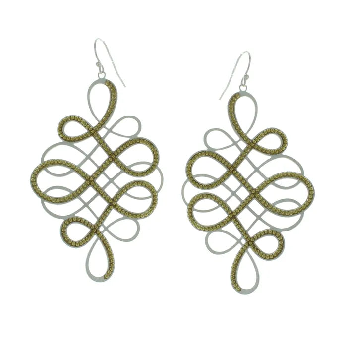 Takobia Two Tone Elegant Twist Earring - 2657