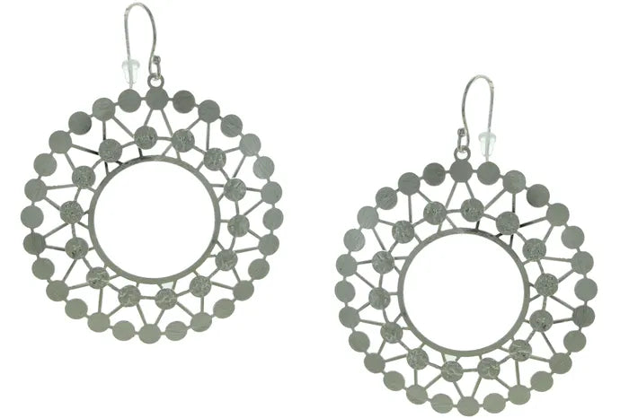 Takobia Open Flowers & Circles Earring - 2718