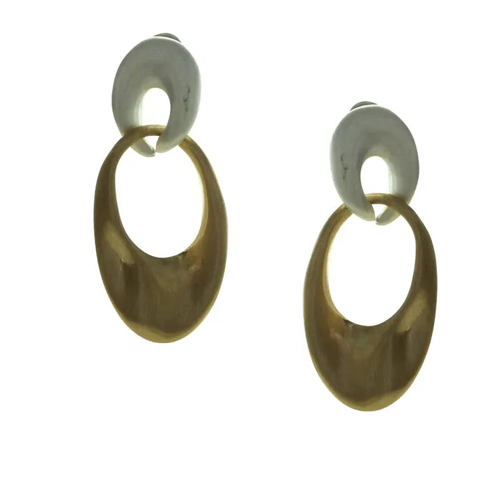 Takobia Two Tone Drop Post Earring - 2731