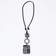 SYLCA Monochromatic Geovibe Pendant Necklace - LS25N31 - BLACK/WHITE