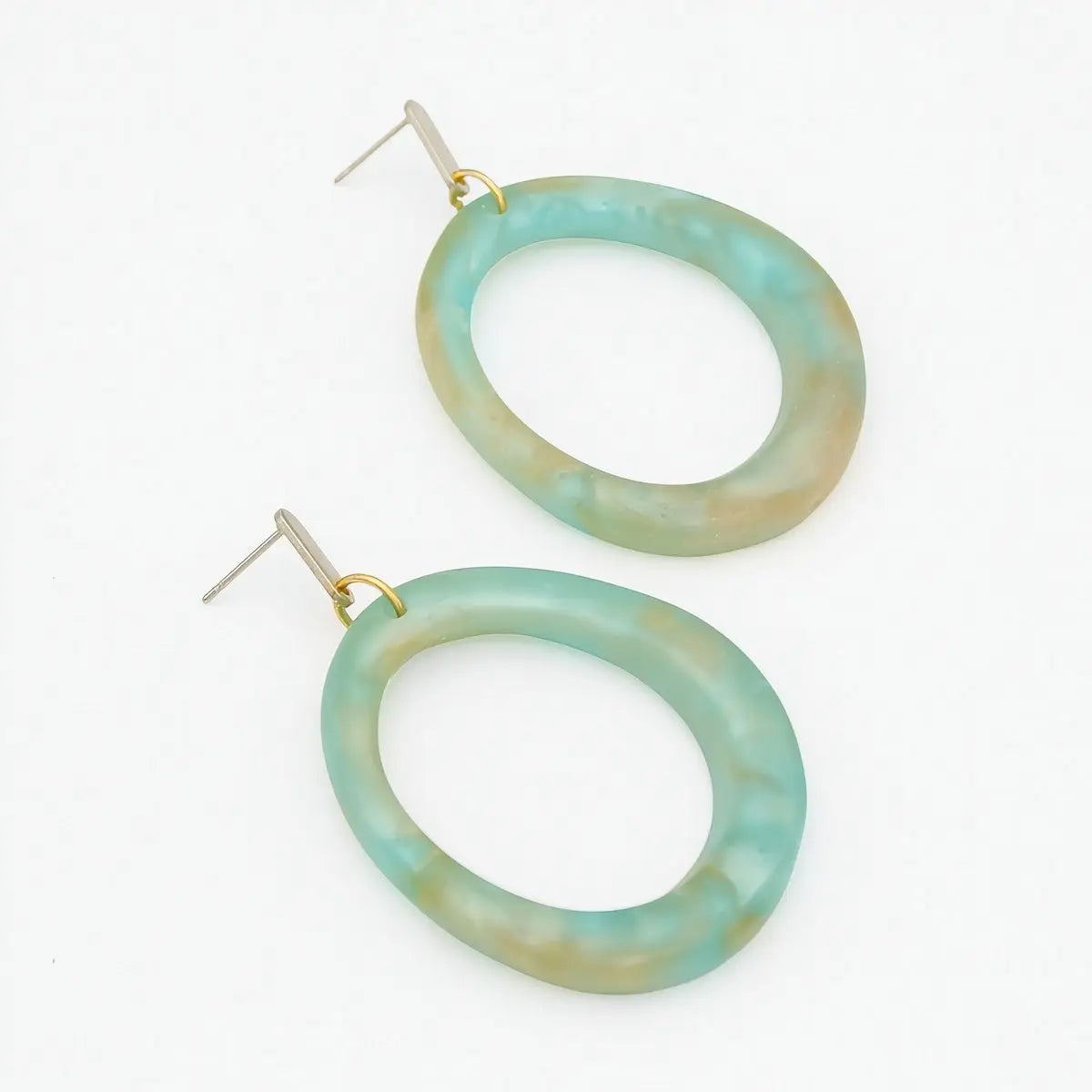 SYLCA Tidal Glow Oval Earring - SD26E05 - TEAL