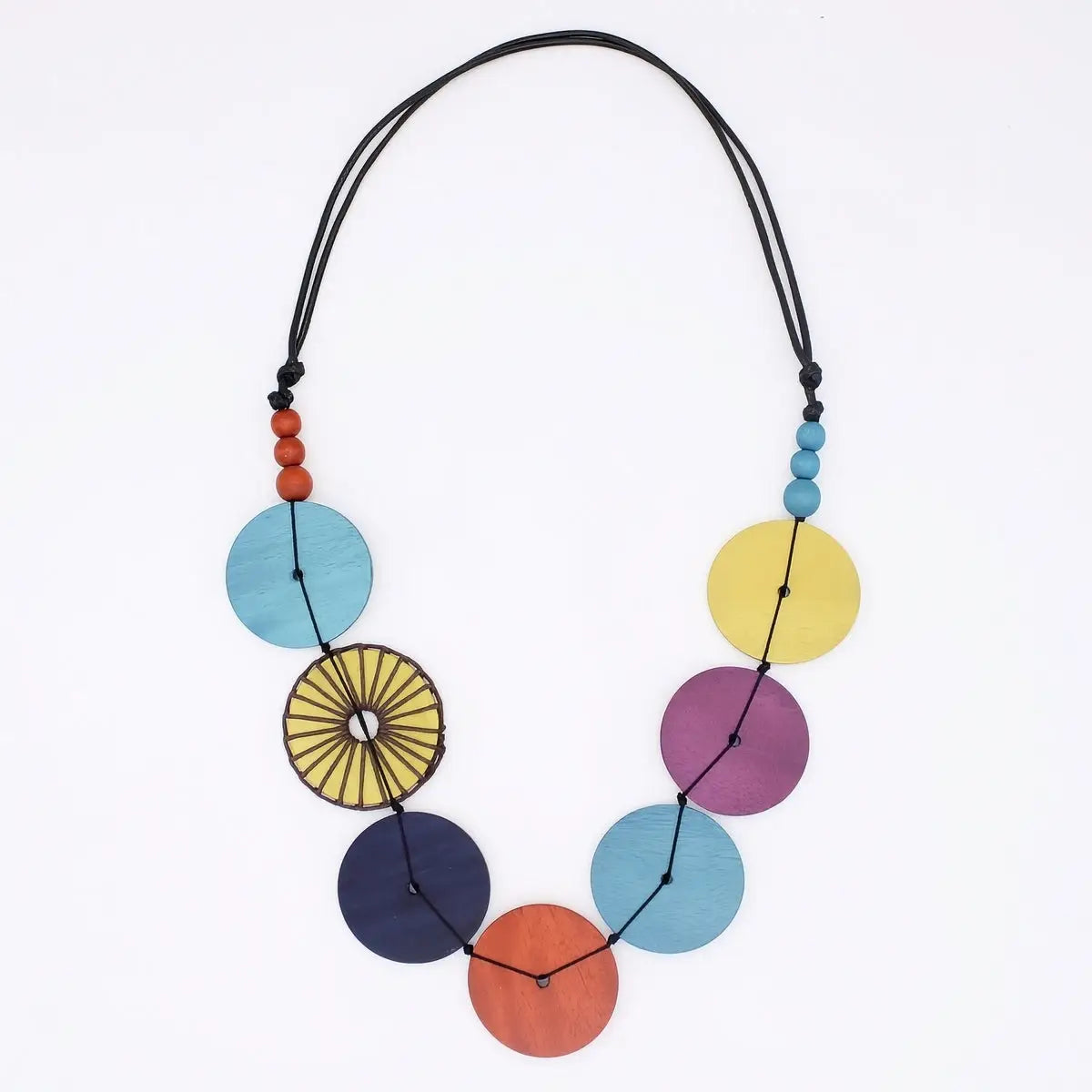SYLCA Multicolor Wrapped Bead Riu Necklace