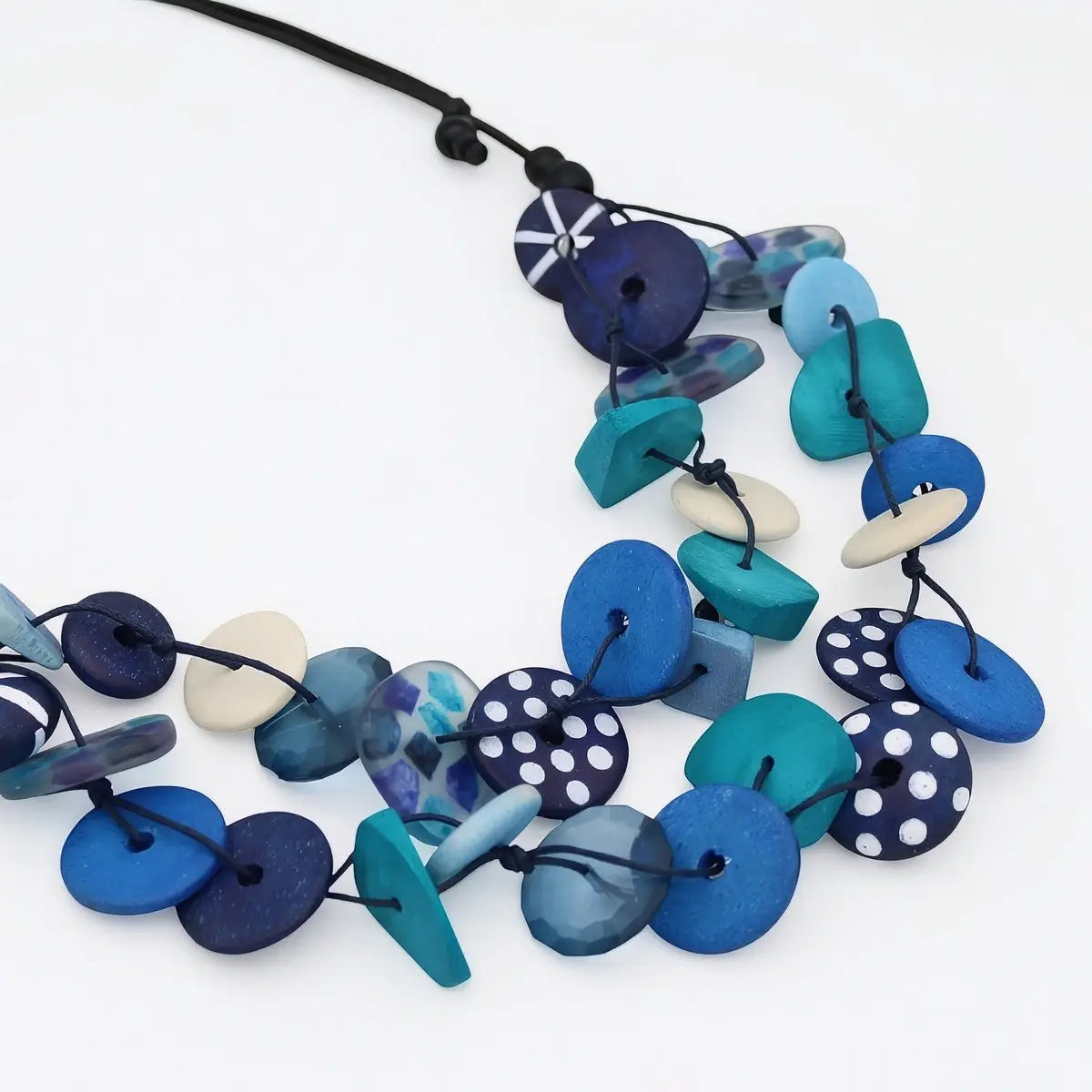 SYLCA Blue Colorburst Confetti Layers Necklace - LS26N07 - BLUE