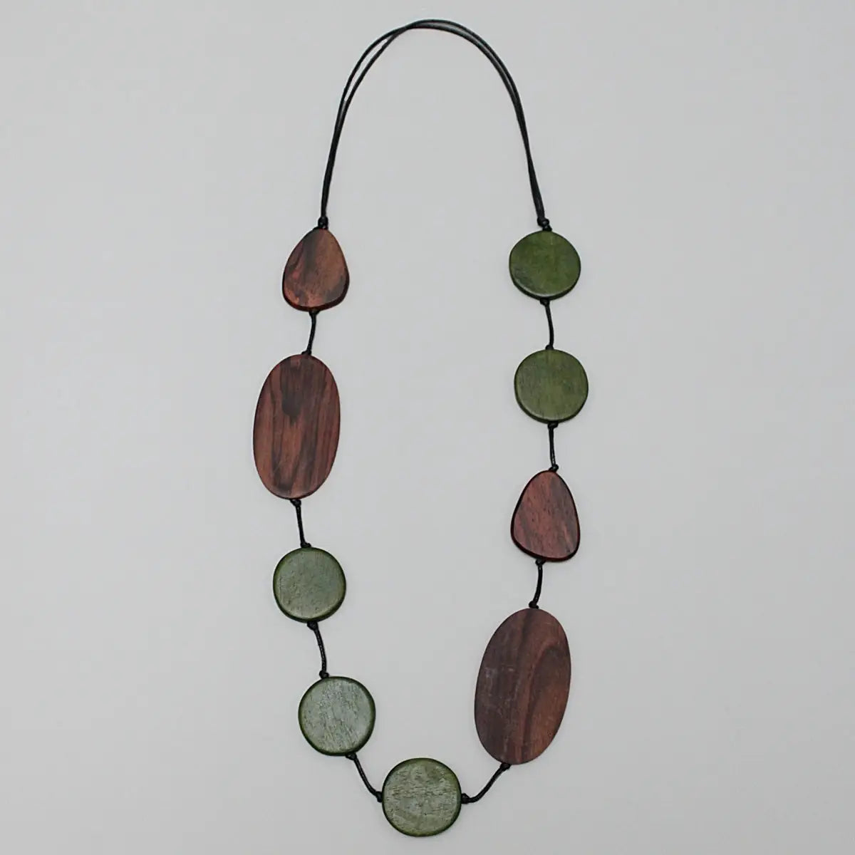SYLCA Green and Wood Emory Necklace - DW22N19 - GREEN