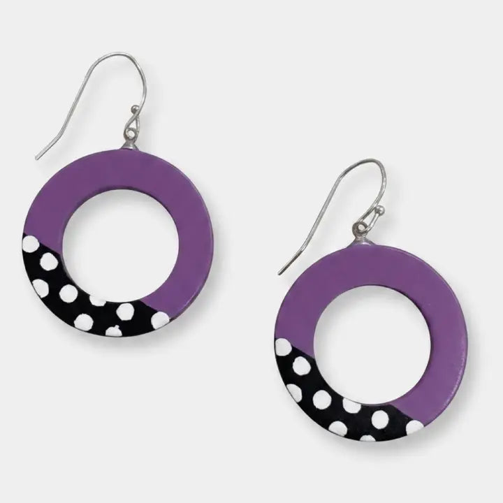 SYLCA Purple Inez Earrings - LS25E10 - PURPLE