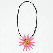 SYLCA Pink and Yellow Amaya Flower Statement Necklace - BP23N13 - PINK/YELLOW