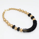 SYLCA Black and Gold Amaris Necklace
