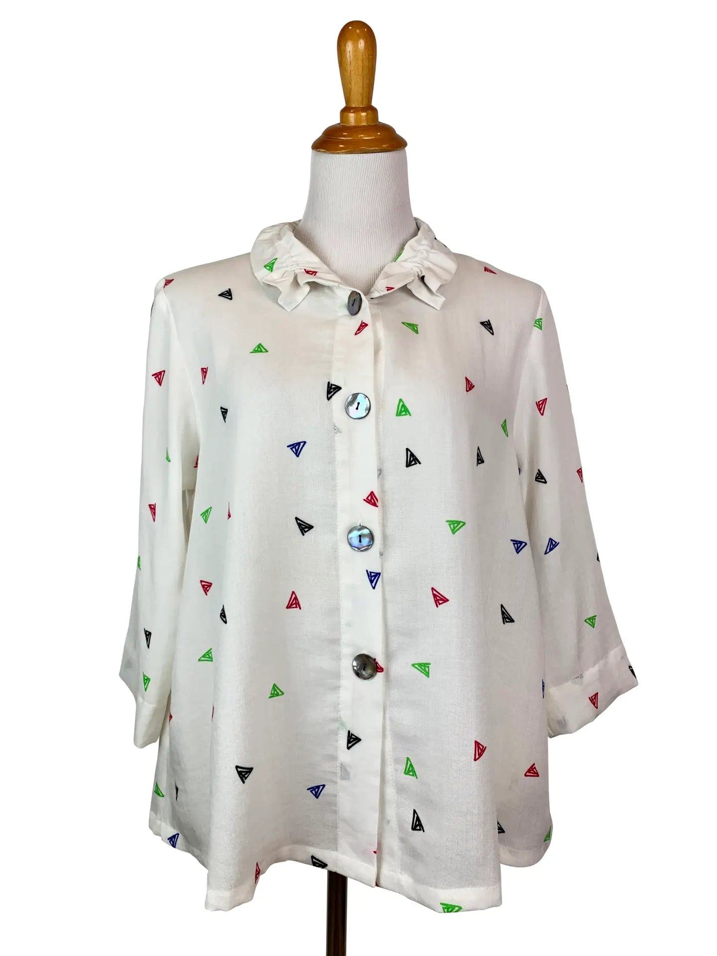 Fridaze AA311 - Flora Linen Jacket w/ Wire Collar