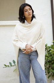 Dolma Cashmere Poncho - OATMEAL