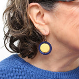 SYLCA Yellow Circle Cut-Out Earrings
