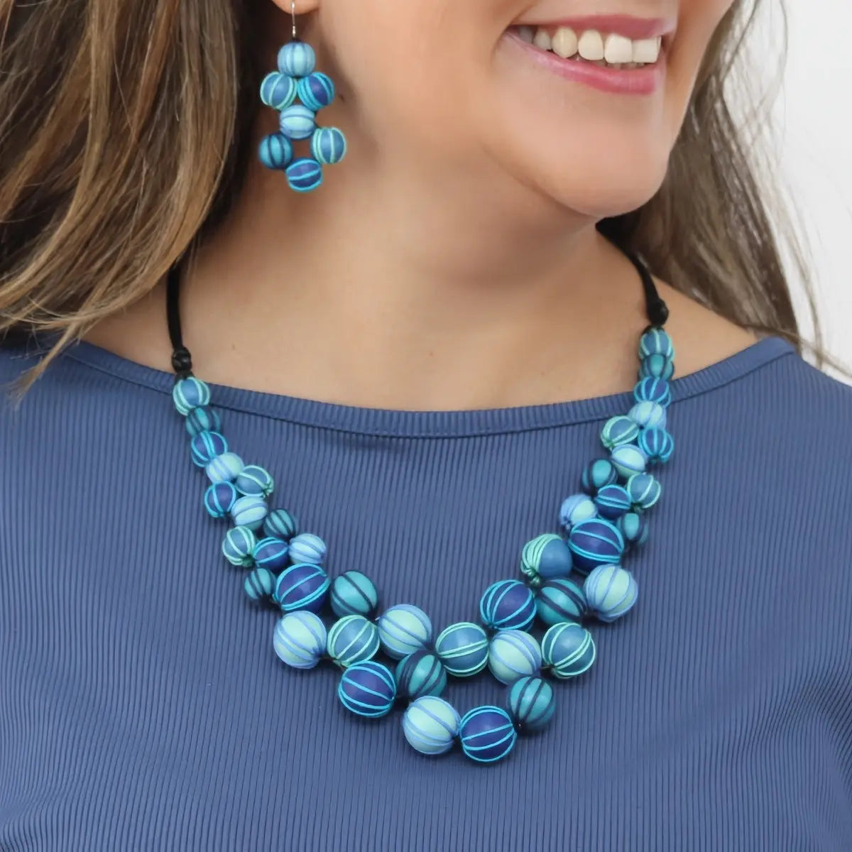 SYLCA Royal Blue Pamela Berries Necklace