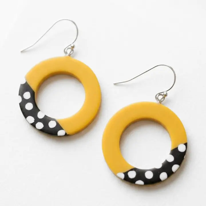 SYLCA Mustard Inez Earrings - LS25E10 - MUSTARD