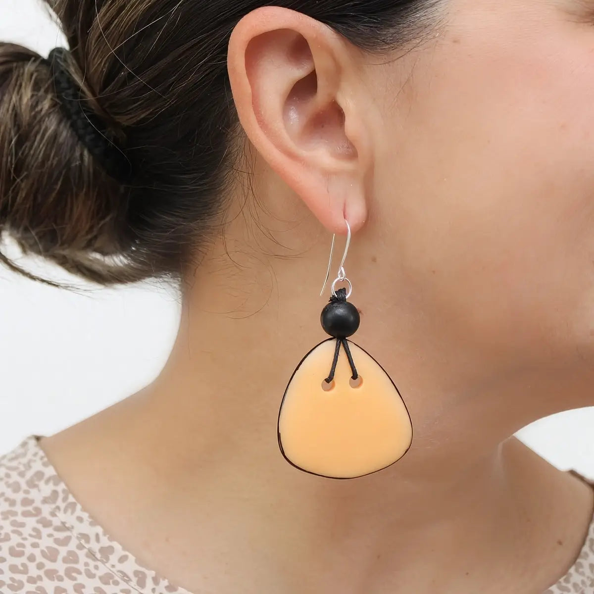 SYLCA Peach Petal Pop Resin Earrings - SD26E09 - PEACH