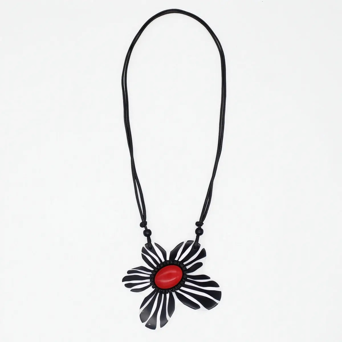 SYLCA Red Bumble Blossom Daisy Pendant - LS26N02 - RED