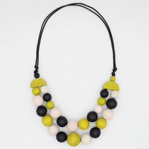 SYLCA Lime Zuri Round Bead Necklace