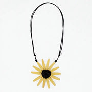 SYLCA Yellow Amaya Flower Statement Necklace - BP23N13 - YELLOW