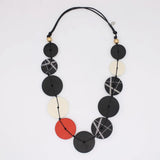 SYLCA Black Alida Circle Statement Necklace