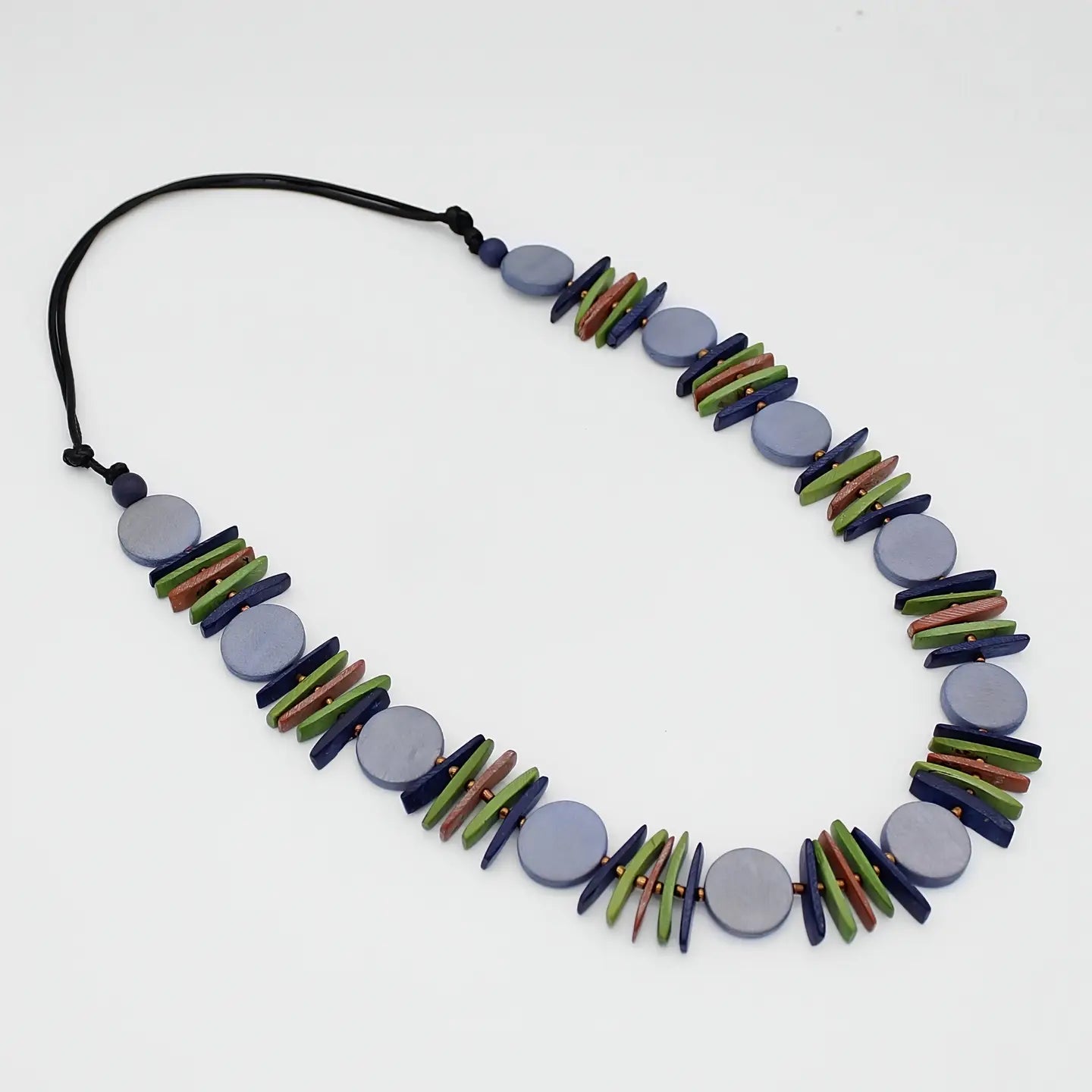 SYLCA Periwinkle Kaia Mixed Bead Statement Necklace