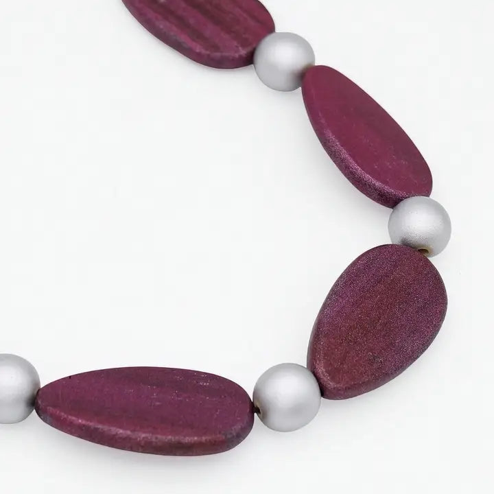 SYLCA Freya Metallic Purple Colorful Necklace - SD26N08 - PURPLE