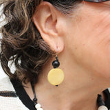SYLCA Chartreuse Wood Earrings