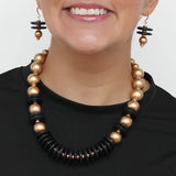 SYLCA Black and Gold Amaris Necklace
