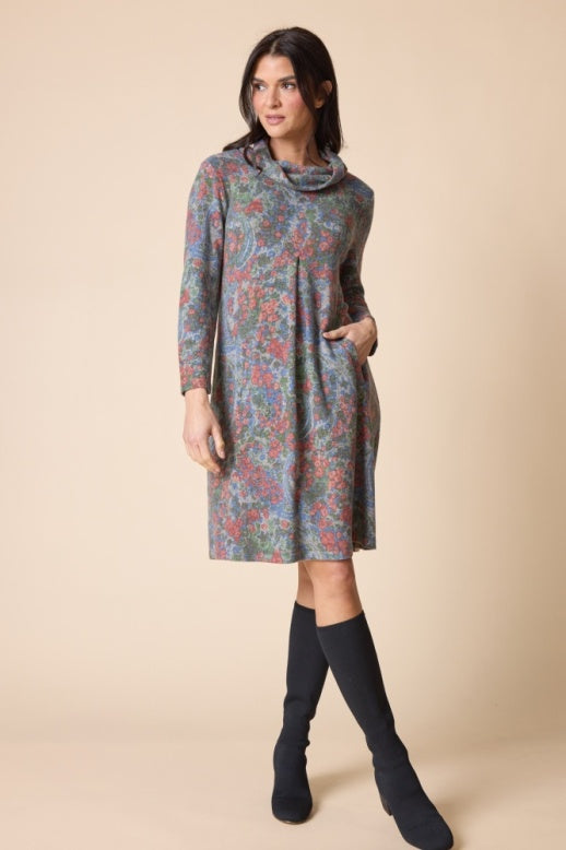 Habitat Super Soft Fleece Pleat Front Dress - 35480 - FERN