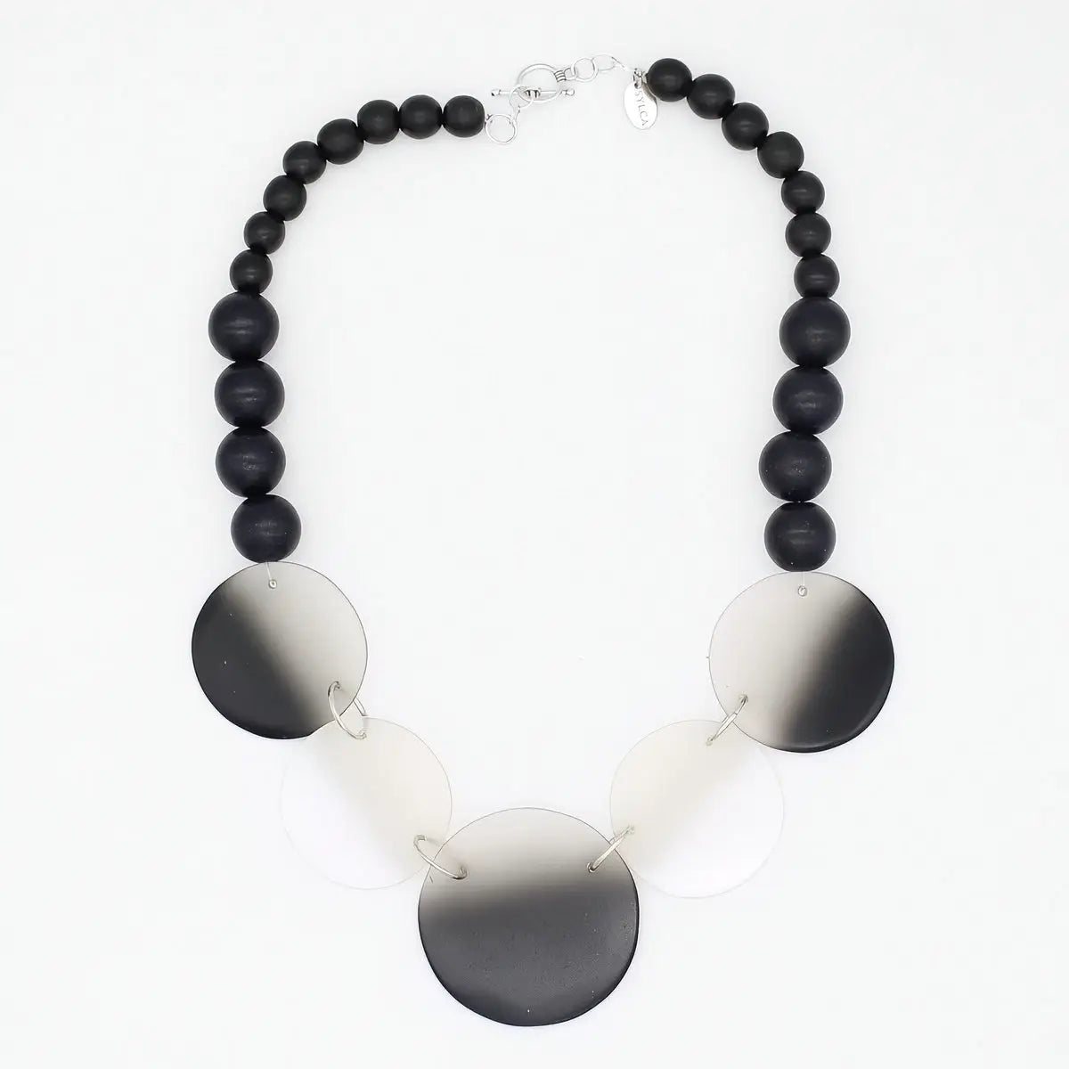 SYLCA Black Mirage Statement Necklace - SD26N13 - BLACK