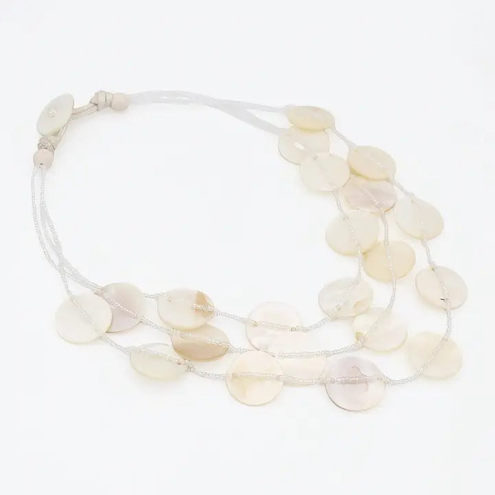 SYLCA White Sky Dream Bib Necklace - LS26N15 - WHITE