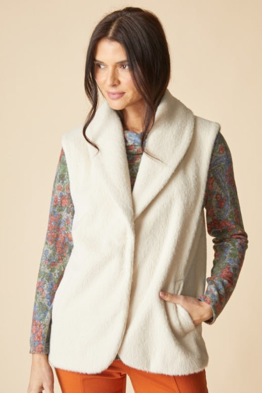 Habitat Faux Fur Shawl Collar Vest - 19707 - RAINY DAY