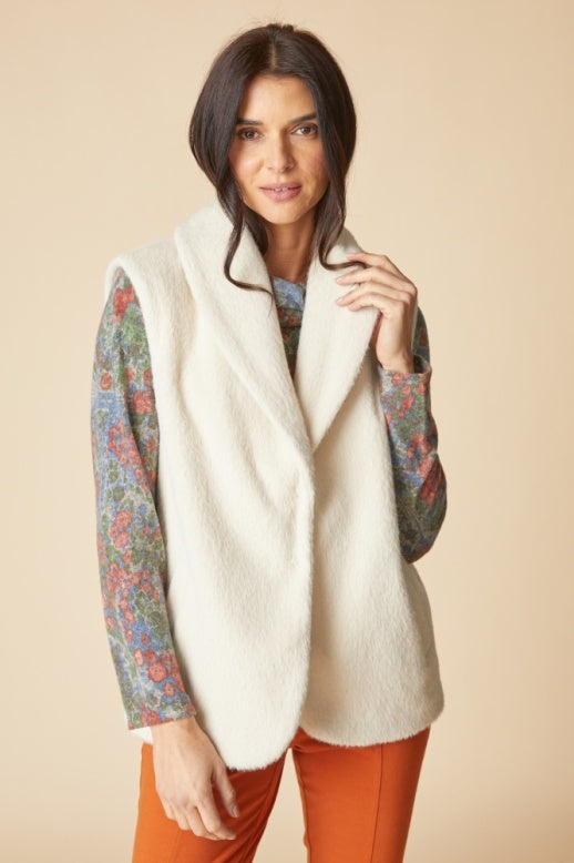 Habitat Faux Fur Shawl Collar Vest - 19707 - RAINY DAY