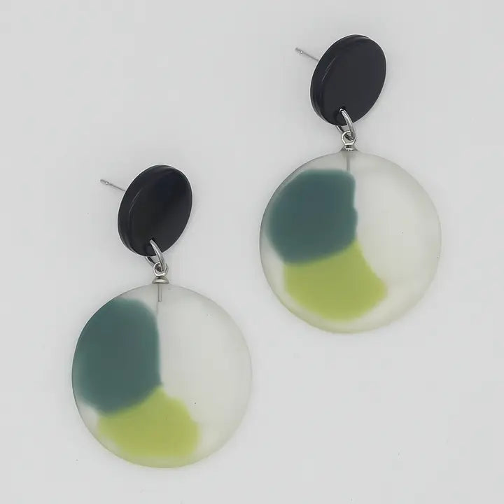 SYLCA Green Camryn Post Earrings - LS24E01- GREEN