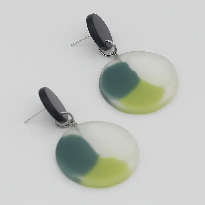 SYLCA Green Camryn Post Earrings - LS24E01- GREEN