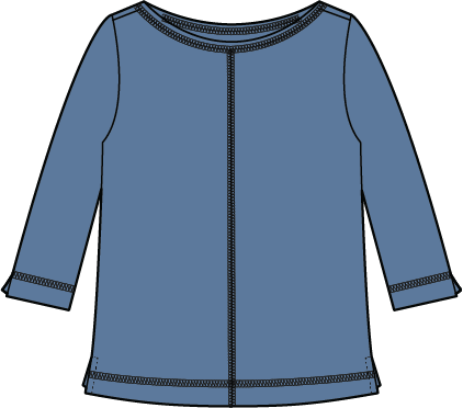 Habitat Cotton Pebble Coverstitch Boatneck - 27522 - HARBOR (NOT SIENNA)
