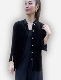 Citron "Classic Velvet Blouse/Jacket" Silk Blouse - 1213VLVT