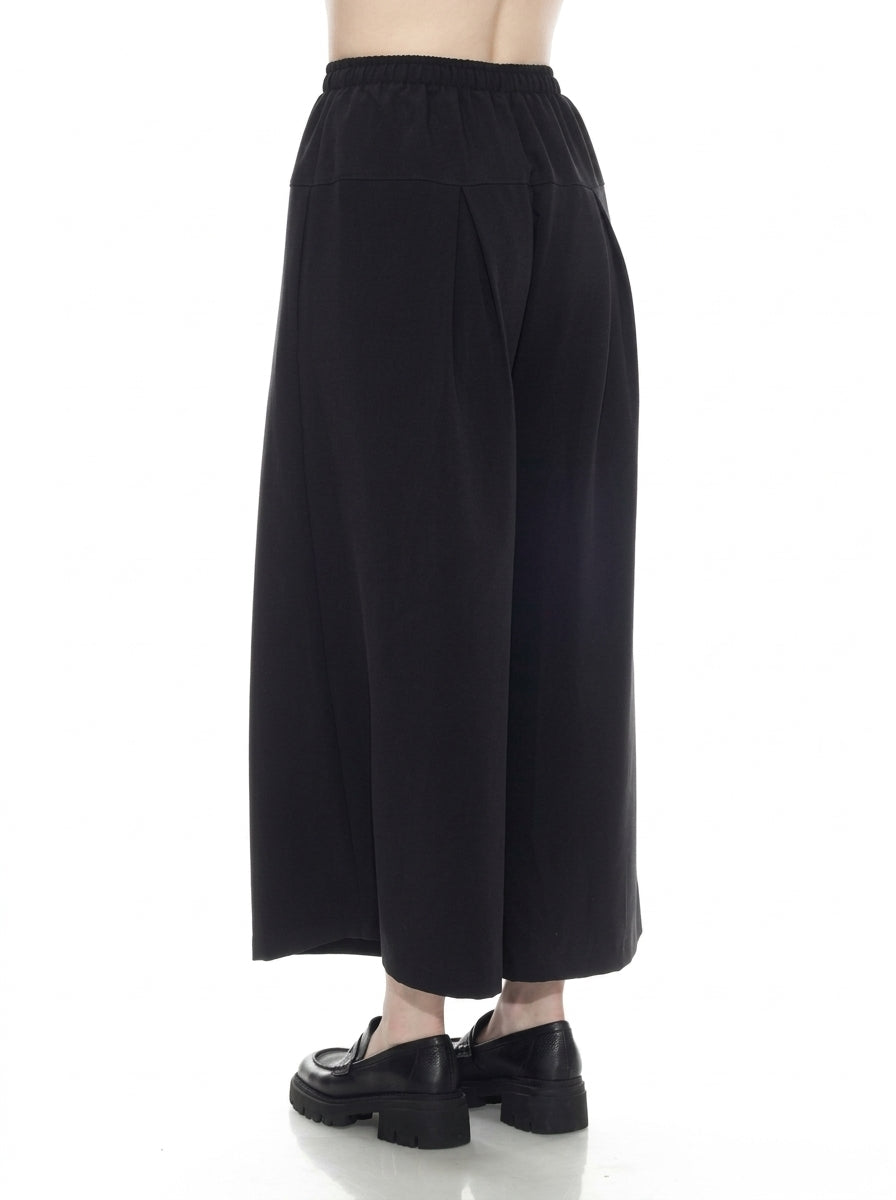 MOONLIGHT Wide Leg Ankle Pant - P3829 - BLACK