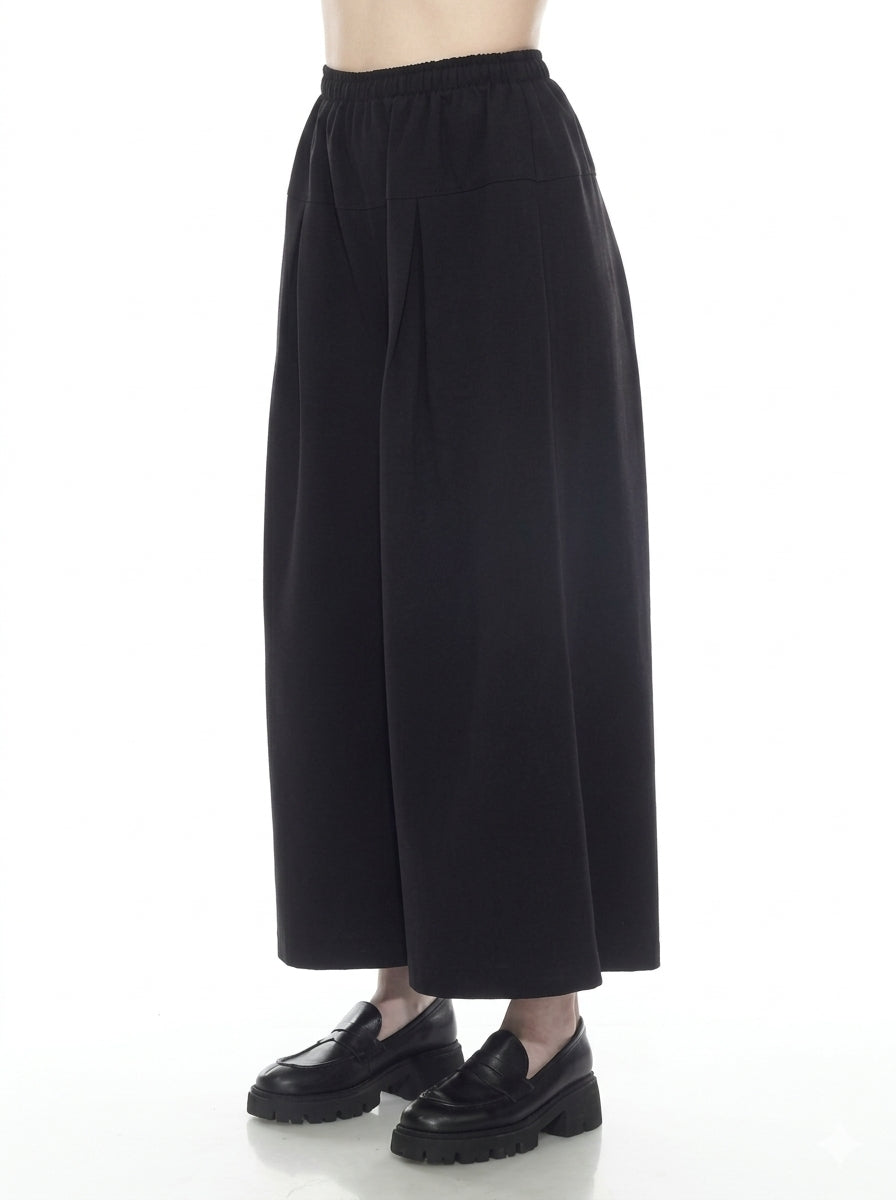 MOONLIGHT Wide Leg Ankle Pant - P3829 - BLACK