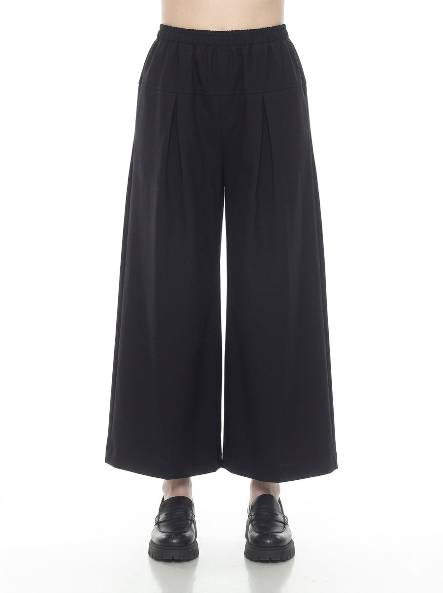 MOONLIGHT Wide Leg Ankle Pant - P3829 - BLACK