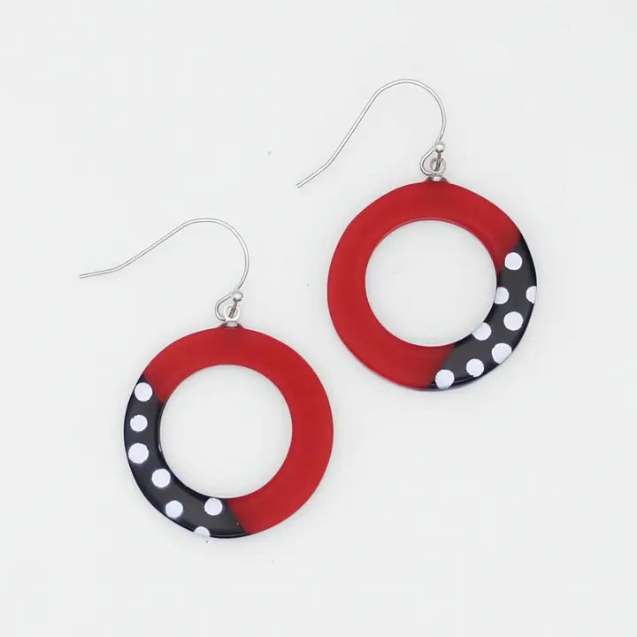 SYLCA Red Inez Earrings - LS25E10- RED