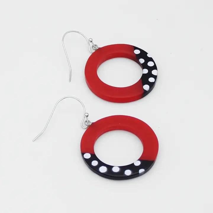 SYLCA Red Inez Earrings - LS25E10- RED