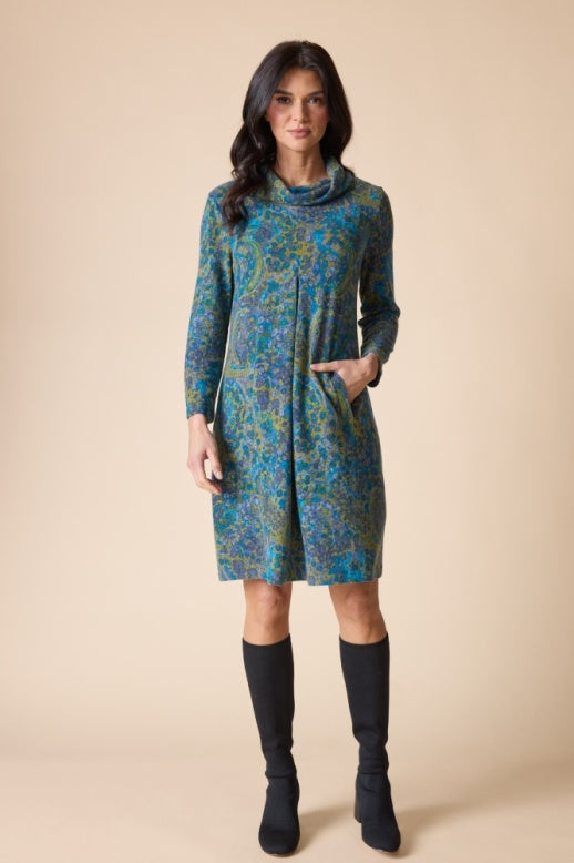 Habitat Super Soft Fleece Pleat Front Dress - 35480 - LAGOON